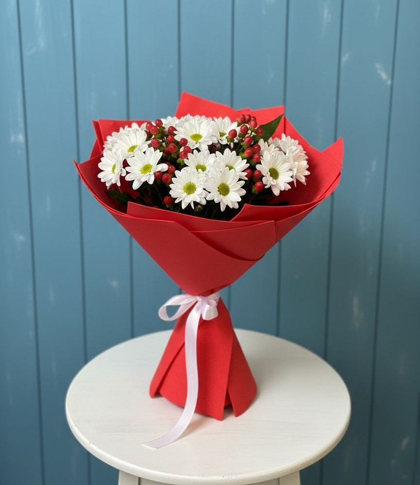 Букет цветов из: Хризантемы в Большой Мартыновке