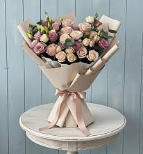 Букет цветов из:  Розы и Лизиантусы #REPLACE_PRED# Большой Мартыновке