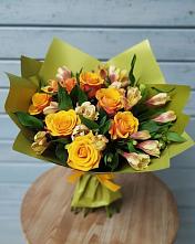 Букет цветов из:  Альстромерии и Розы в Большой Мартыновке