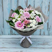 Букет цветов из:  Герберы, Альстромерии и Хризантемы #REPLACE_PRED# Большой Мартыновке