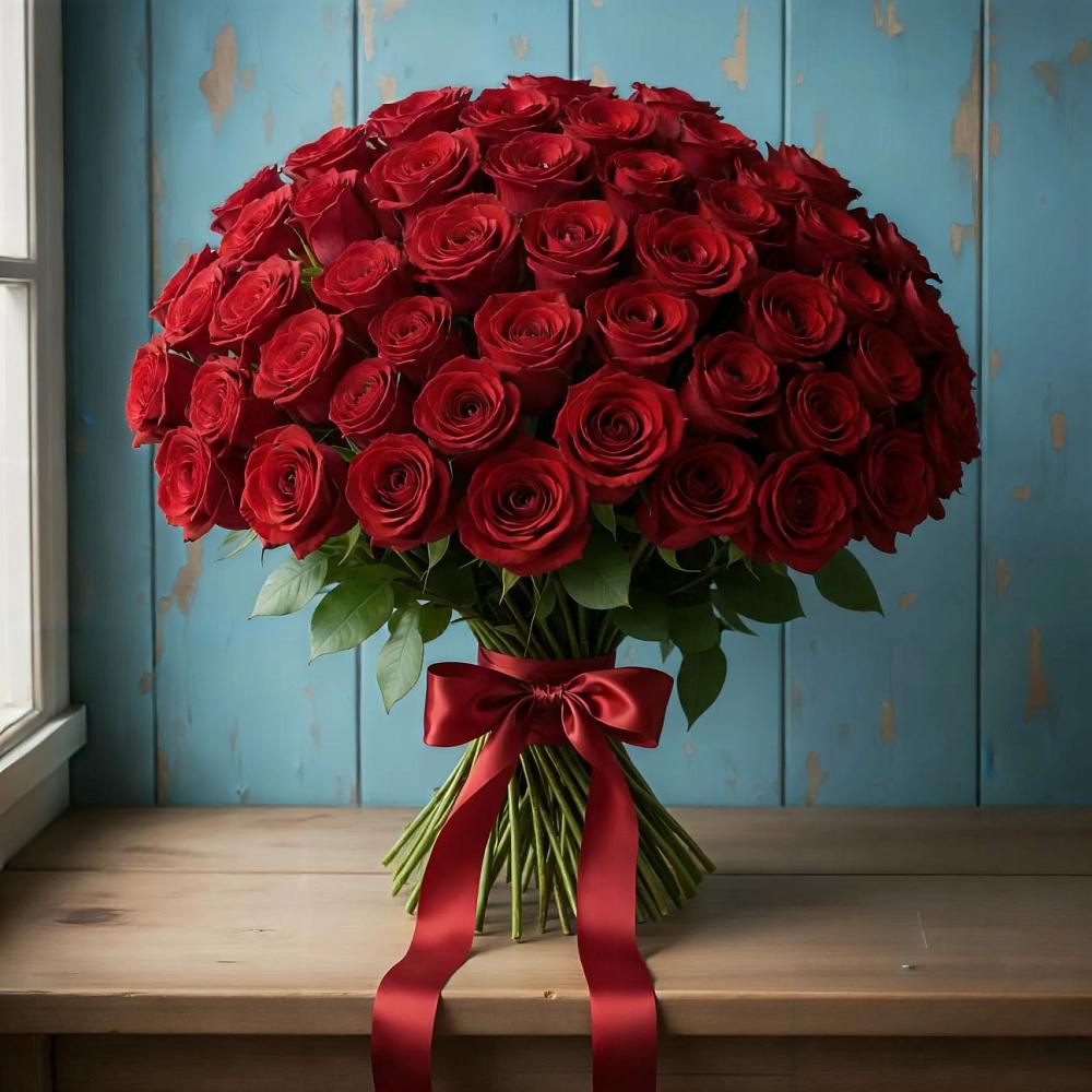 Букет Красные розы Блэк Меджик в Большой Мартыновке