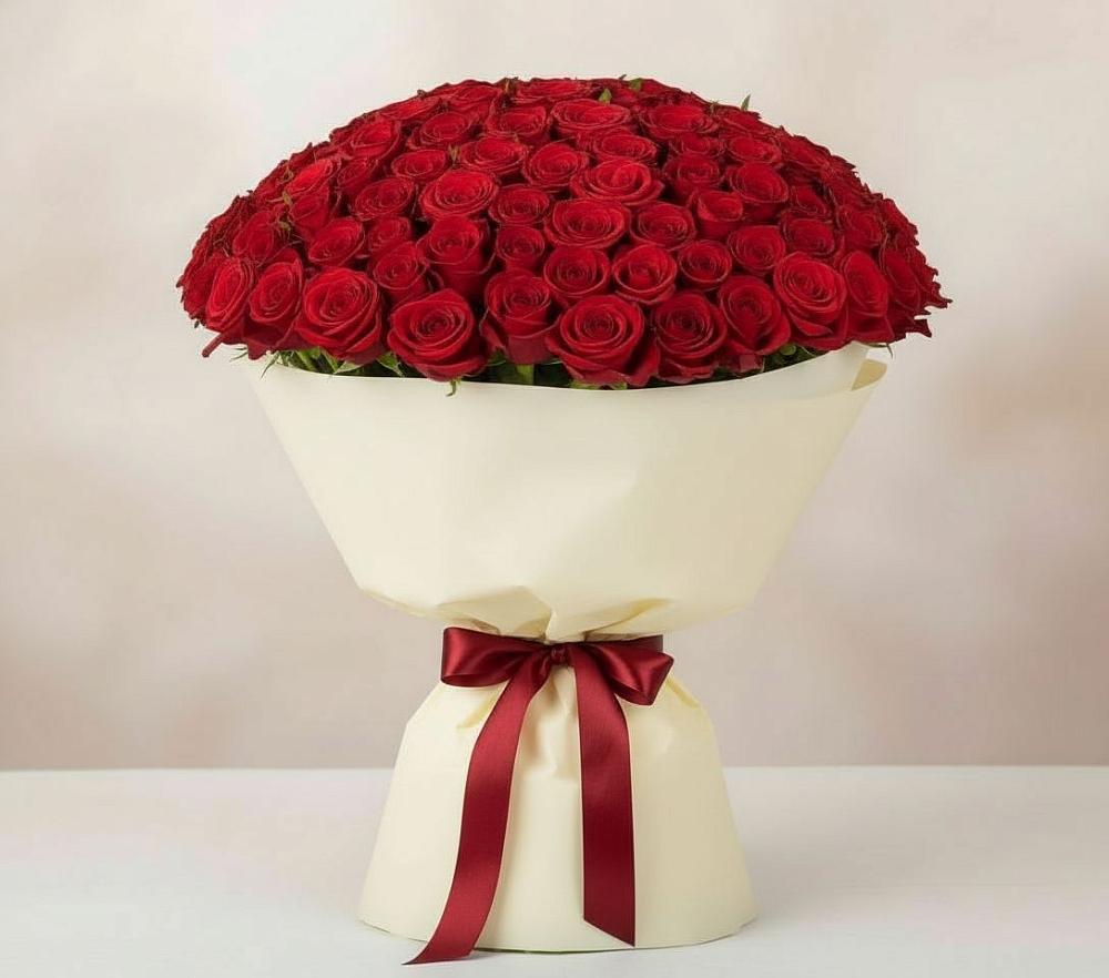 Букет 101 Красная роза Милано в Большой Мартыновке