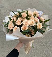 Букет Кремовые розы Латте в Большой Мартыновке