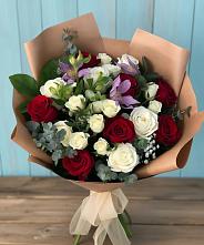 Букет цветов из:  Розы и Альстромерии в Большой Мартыновке