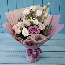 Букет цветов из:  Розы и Лизиантусы в Большой Мартыновке