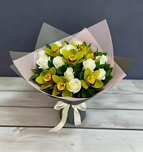 Букет цветов из:  Орхидеи и Розы в Большой Мартыновке