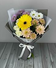 Букет цветов из:  Розы, Герберы и Хризантемы #REPLACE_PRED# Большой Мартыновке