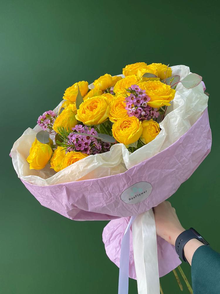 Кустовые желтые розы в Большой Мартыновке Букет Кустовые желтые розы в Большой Мартыновке