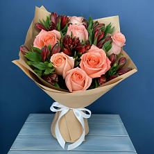 Букет цветов из:  Розы и Альстромерии в Большой Мартыновке