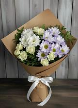 Букет цветов из:  Хризантемы и Розы #REPLACE_PRED# Большой Мартыновке