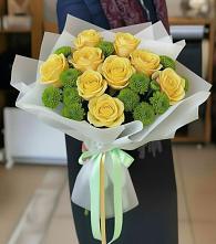 Букет цветов из:  Хризантемы и Розы в Большой Мартыновке