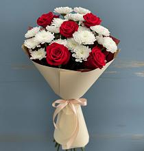 Букет цветов из:  Розы и Хризантемы в Большой Мартыновке