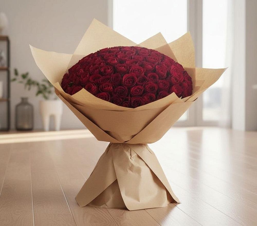Букет 101 Красная роза в Большой Мартыновке