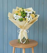 Букет цветов из:  Хризантемы и Розы #REPLACE_PRED# Большой Мартыновке