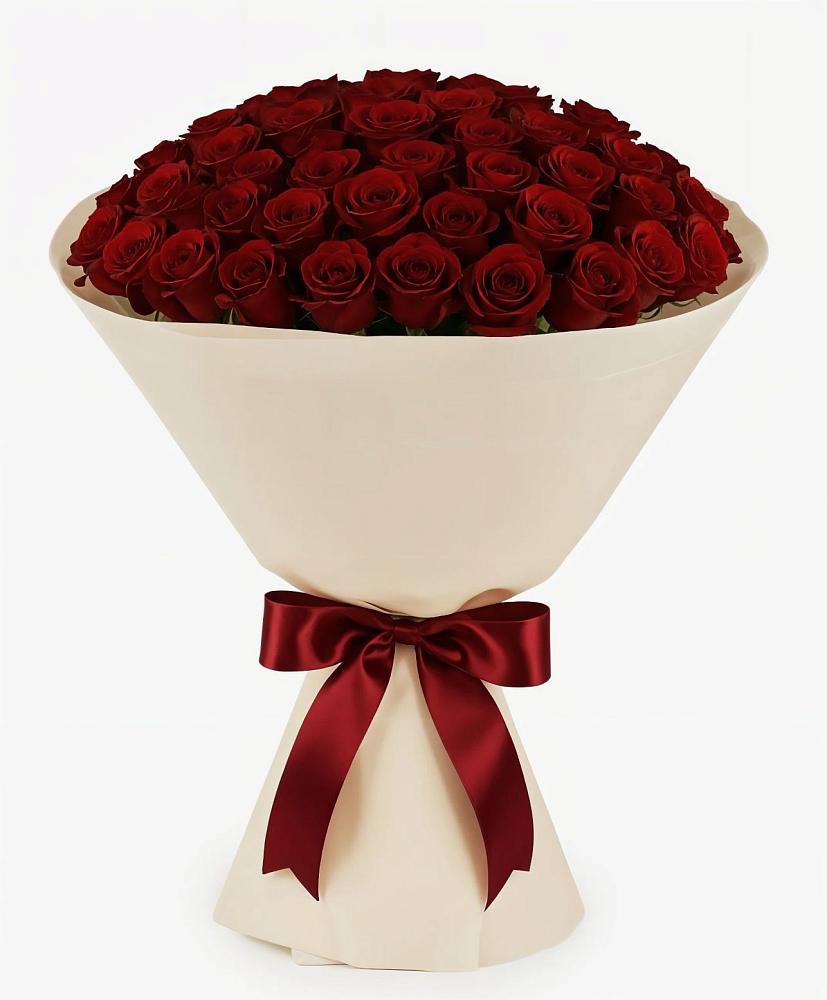 Букет 101 Бордовая роза Блэк Бакарра в Большой Мартыновке