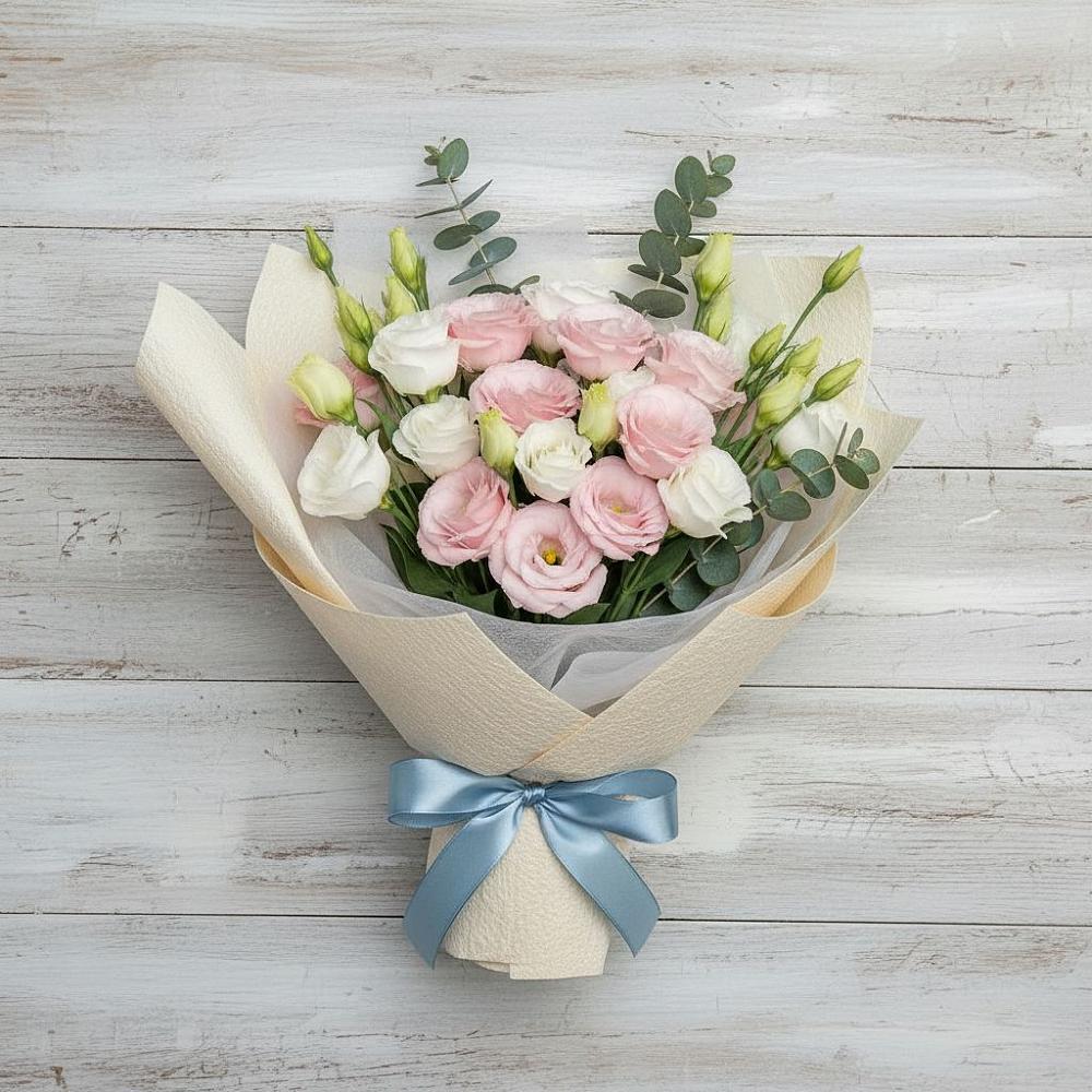 Букет цветов из: Лизиантусы в Большой Мартыновке